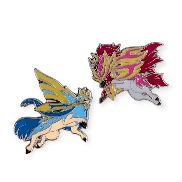 Pokemon Enamel Pins: Zacian and Zamazenta